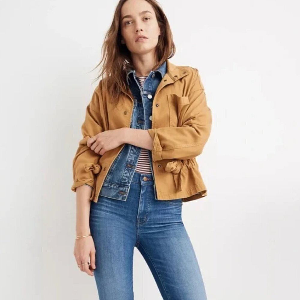 Madewell Southlake Military Jacket Dark‎ Sahara size Small Style H8497